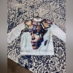 Colorful Africa Map Print Sweatshirt
